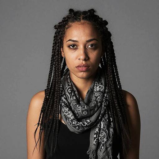 Tangled Woman with Dreads and Scarf