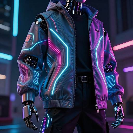 Futuristic AI-Driven Cyberpunk Fashion