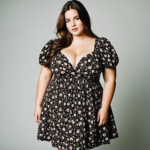 Stylish Plus Size Floral Outfit Showcase