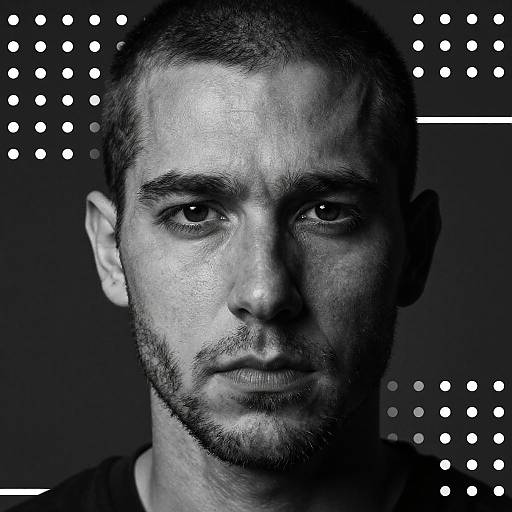 Dramatic High-Contrast Male Portrait