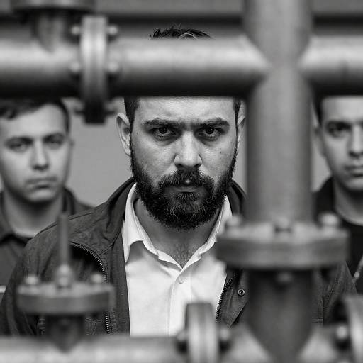 Industrial Portrait of a Bearded Man