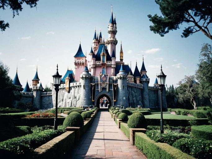 Enchanting Disney Castle Digital Wallpaper