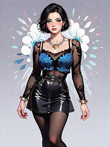 Stylish Woman in Casual Streetwear