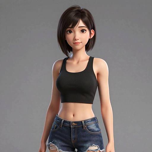 8K Realistic 3D Solo Girl Wallpaper