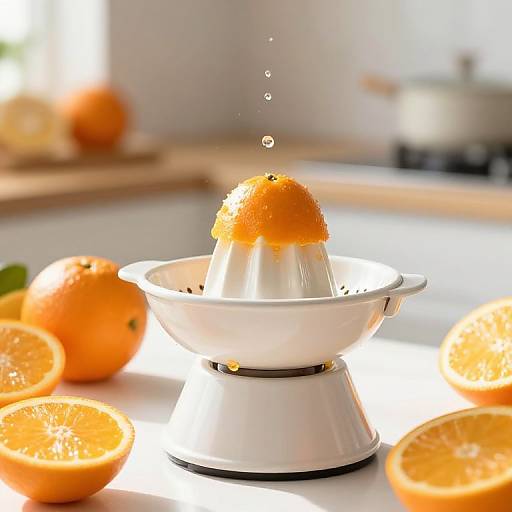 Fresh Orange Juice in Morning Light