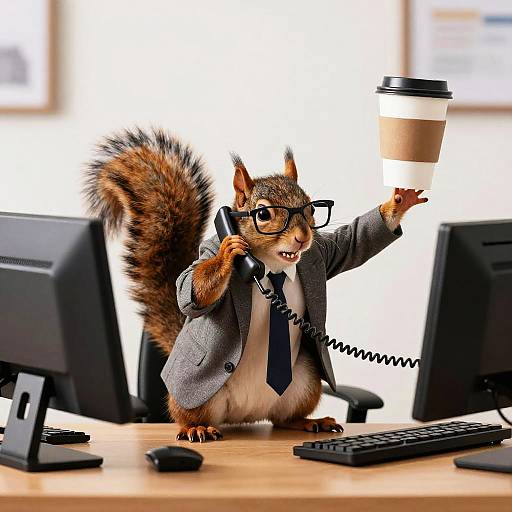 Angry Squirrel on Tech Support Call