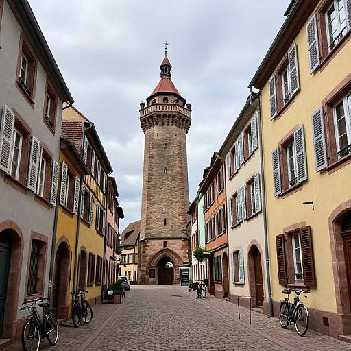 Dolder Tower in Quaint Alsace Town