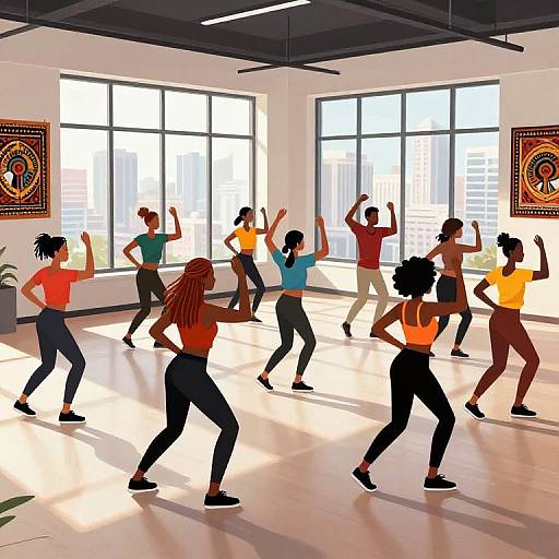 Azonto Dance Class in Modern Studio