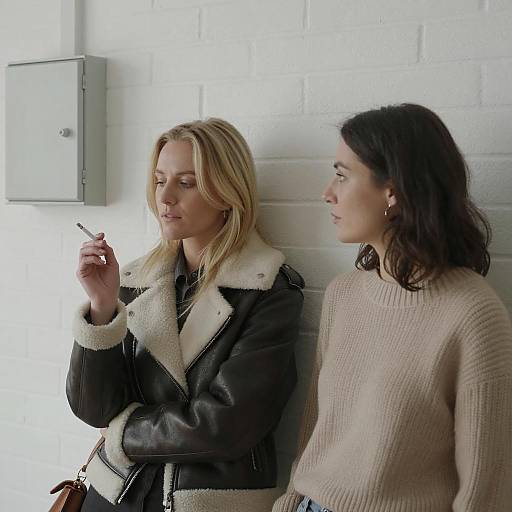 Contrasting Styles Against a White Background