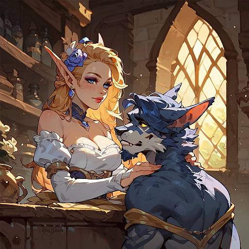 Cozy World of Warcraft Tavern Interior