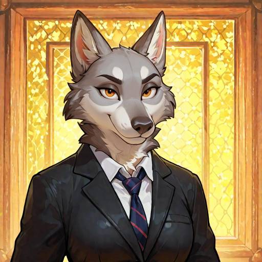 Expressive Female Wolf Fursona Artwork