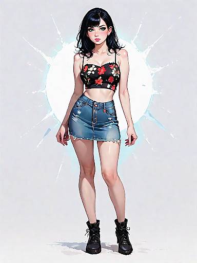 Young Woman in Casual Summer Outfit