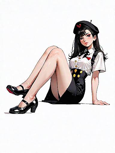 Retro-Inspired Woman in Mini Dress