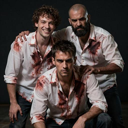 Dramatic Portrait of Three Men