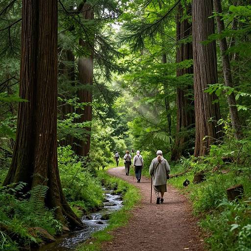 Mystical Pilgrimage Through Ancient Forest