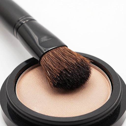 Close-Up Black Makeup Brush and Eyeshadow