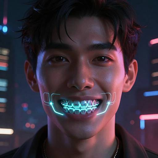 Neon Cyberpunk Braces Filter