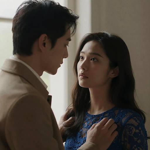 Intimate Close-Up of a Couple