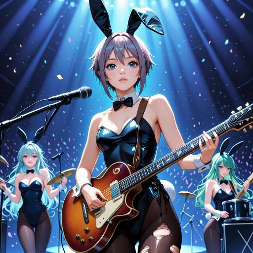 Glamorous Virtual Youtuber Bunnies in Music