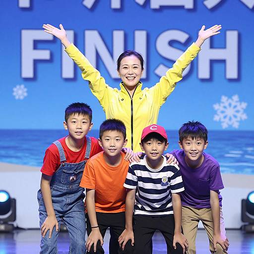 Cheerful Stage Celebration with Kids