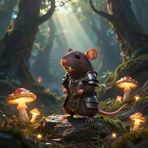 Armored Rat in Enchanted Forest