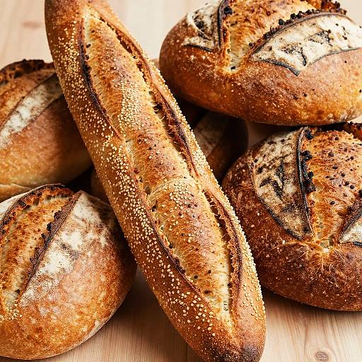 Close-Up of Assorted Bread Loaves