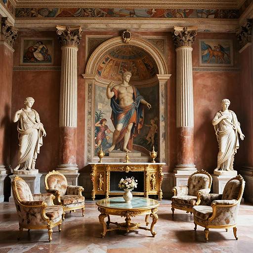 Elegant Roman Decor with Classical Touches