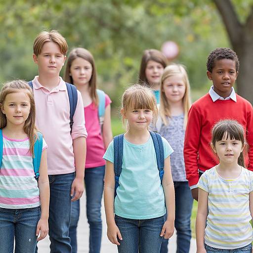 Diverse Children Playing in Park