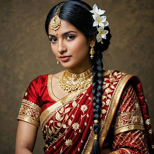 Elegant Indian Woman in Traditional Saree