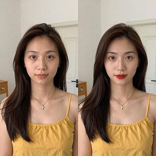 Portrait of Asian Woman in Yellow Top