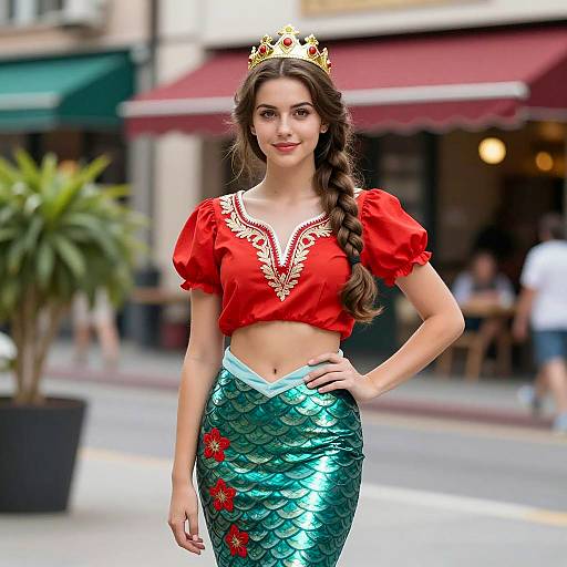 Photorealistic Teacher Mermaid Cosplay Portrait