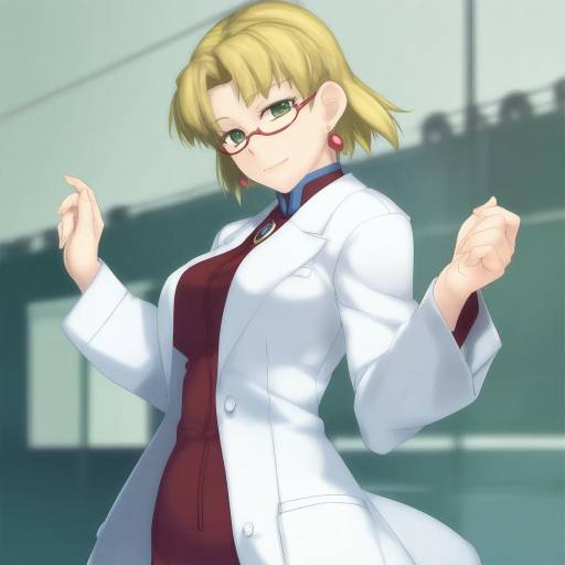 Illustration of Akagi ritsuko, neon genesis evangelion in the style of Rokuwata tomoe