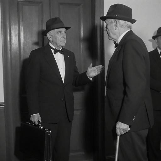 Elderly Men in Suits: A Timeless Moment