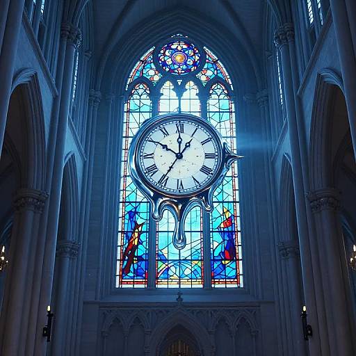 Ethereal Cyberpunk Cathedral Interior