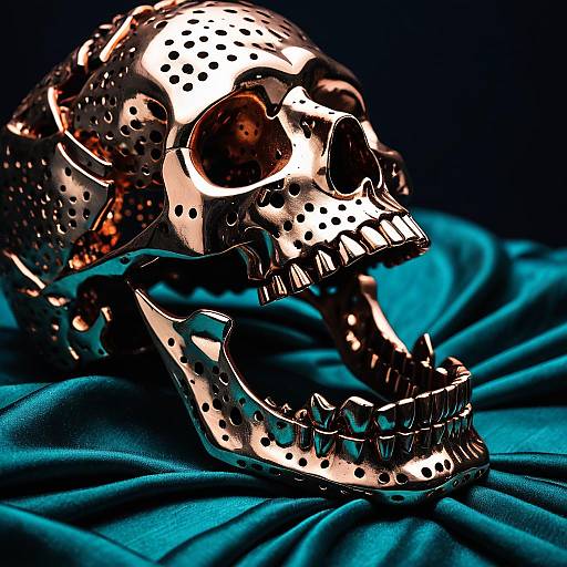 Rose-Gold Mandible on Midnight Teal