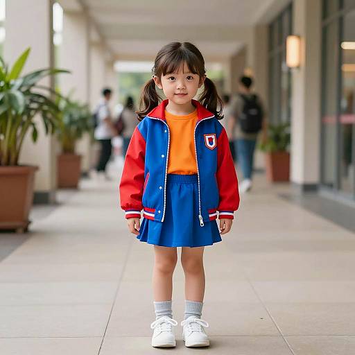 Young Girl in Doll Costume Portrait