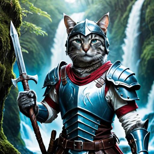 Cat Warrior in Medieval Armor