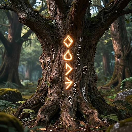 Ancient Tree Guardian Folk Art