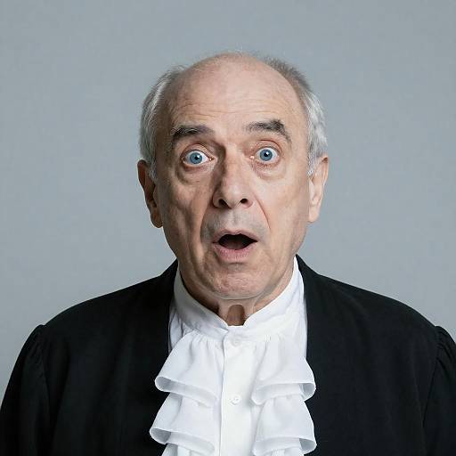 Surprised Elderly Man in Classic Attire