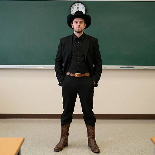 Male Teacher in Cowboy Costume