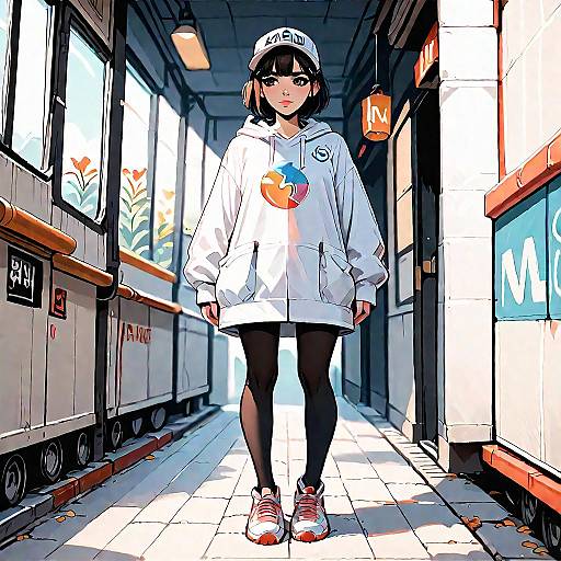 Anime Hentai Character in Dark Clothing