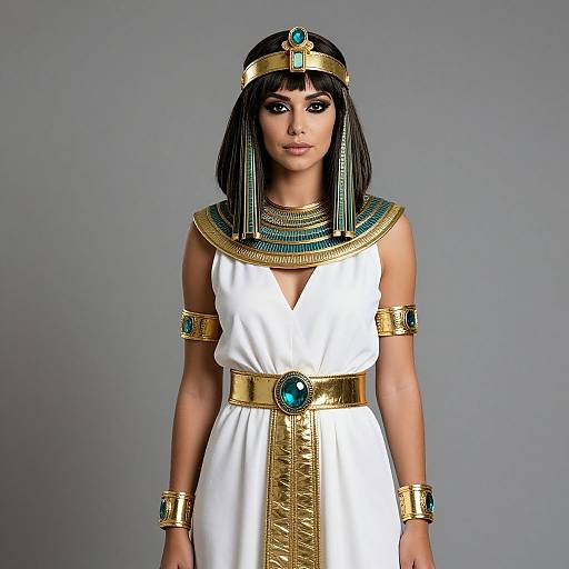 Egyptian-Inspired Halloween Costume Modeling