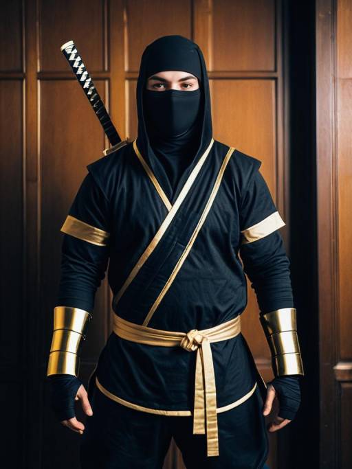 Man in Ninja Brian Costume