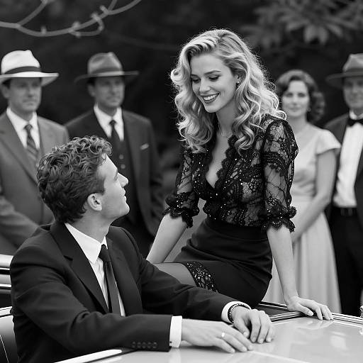 Charming Vintage Car Scene with Elegance