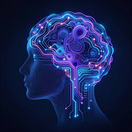 Abstract AI Neural Network Visualization