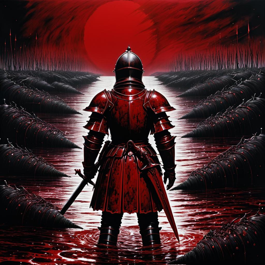 Haunting Knight in Crimson Sea