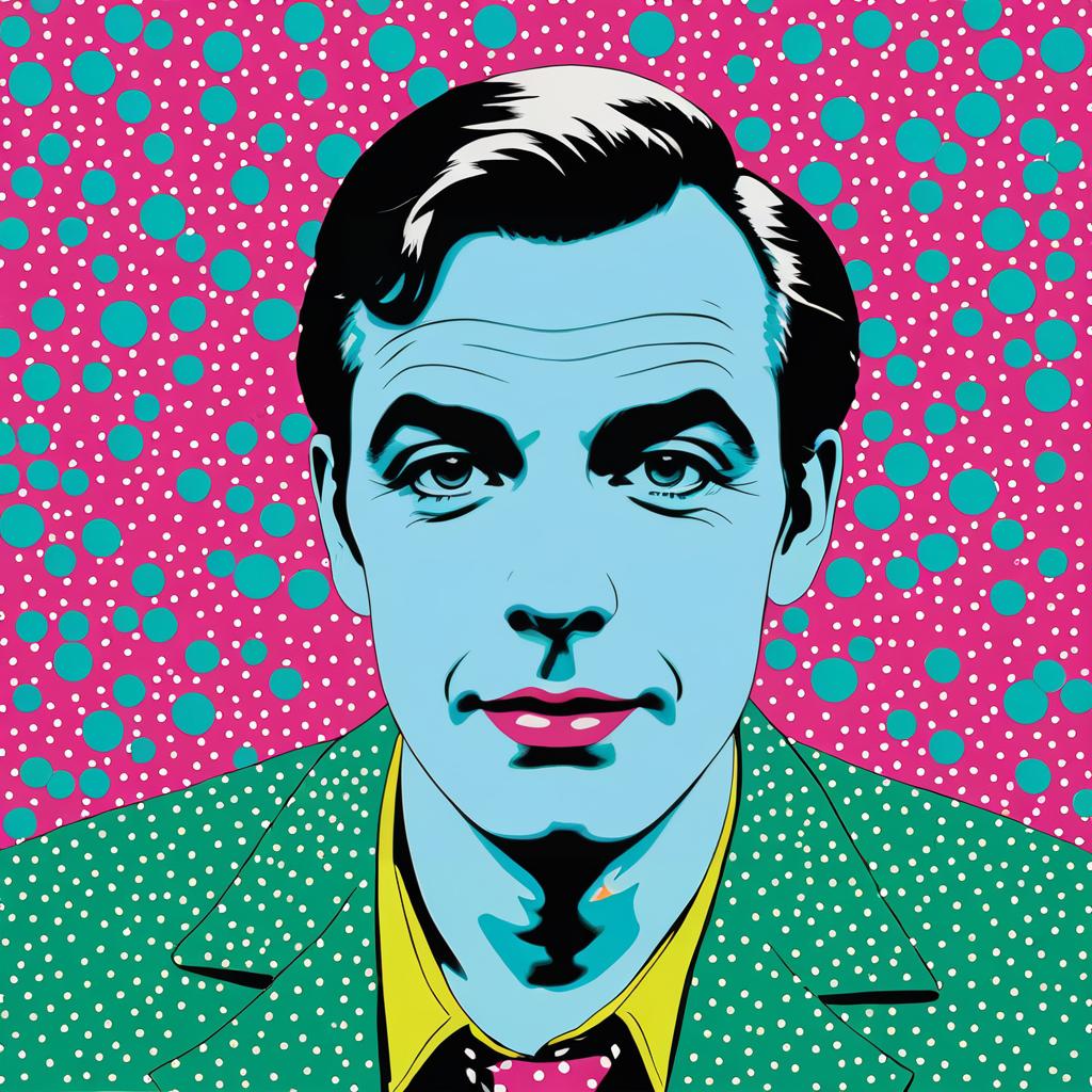 Polka Dot Portrait of a Famous Actor