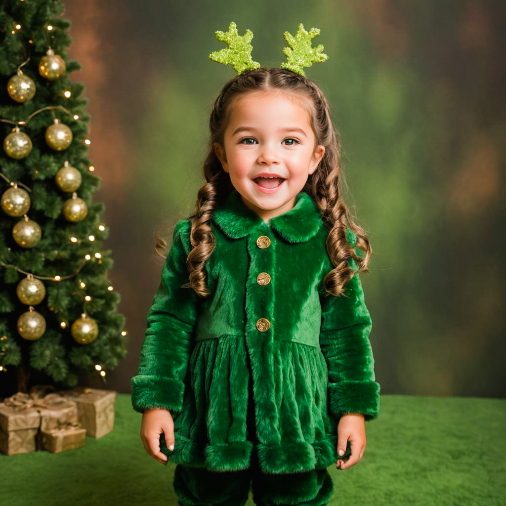 Festive Photo-Shoot of a Surprised Girl