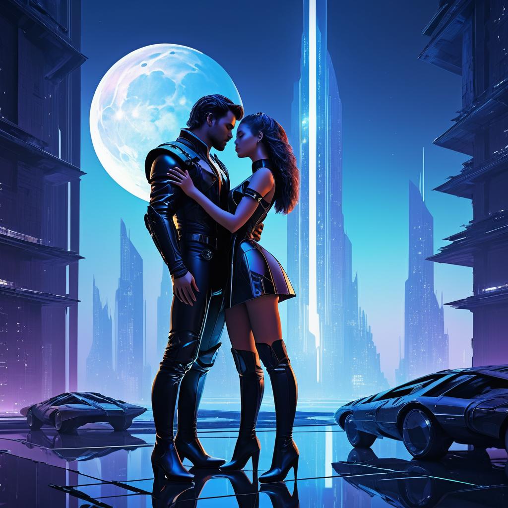 Romantic Dystopia: Embrace Under Moonlight