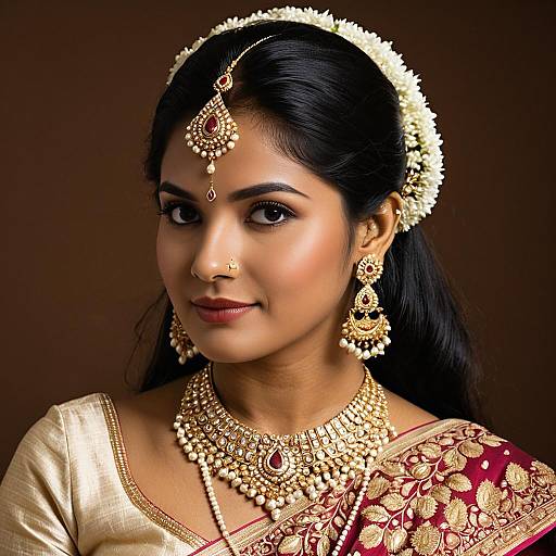 South Indian Bride in Traditional Wedding Jewelry